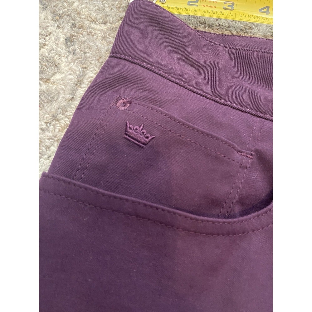 Peter Millar Pants Mens 36x32 Purple Polyester Golf Khaki EB66 5 Pocket Chino - Picture 4 of 7